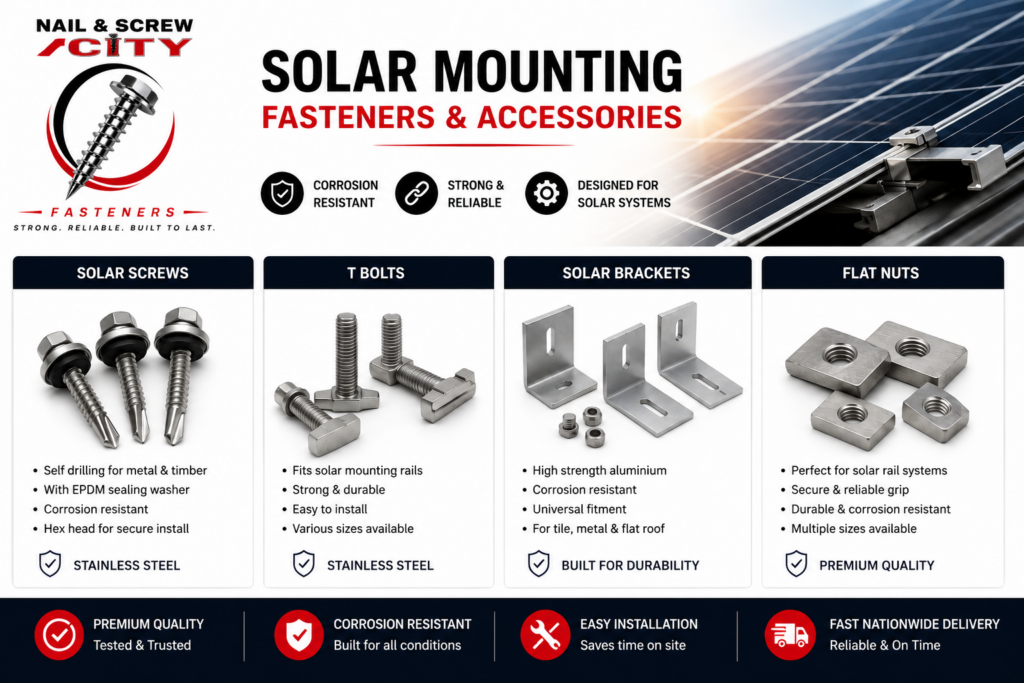 Solar fasteners & Brackets