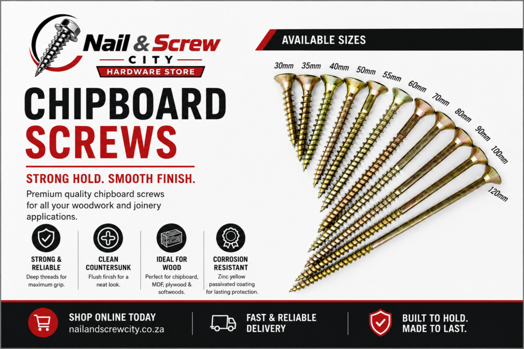 Chipboard Screws stainless & plated